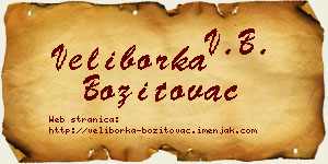 Veliborka Bozitovac vizit kartica